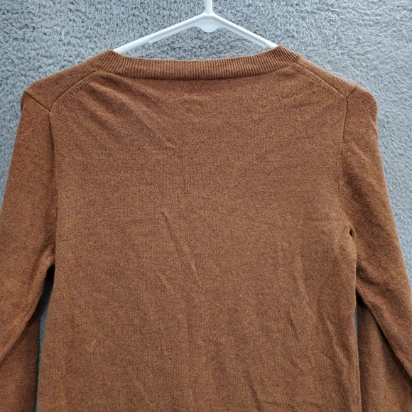 J Crew Teddie Sweater Womens Small Wool Blend Heather Tan Camel Style F5199 - Picture 7 of 11